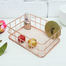 Charger l&#39;image dans la galerie, PANIERS DE RANGEMENT EN FIL DE MÉTAL ROSE GOLD