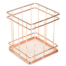 Charger l&#39;image dans la galerie, PANIERS DE RANGEMENT EN FIL DE MÉTAL ROSE GOLD