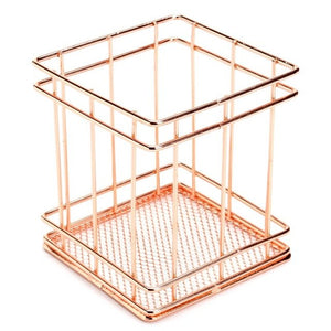 PANIERS DE RANGEMENT EN FIL DE MÉTAL ROSE GOLD