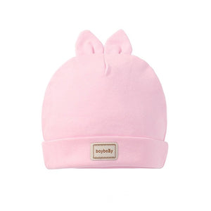 BONNET BÉBÉ ET BAVOIR ASSORTI "LOVELY BABY"